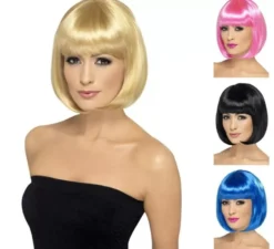 Parrucca liscia tagliata con frangia in vari colori